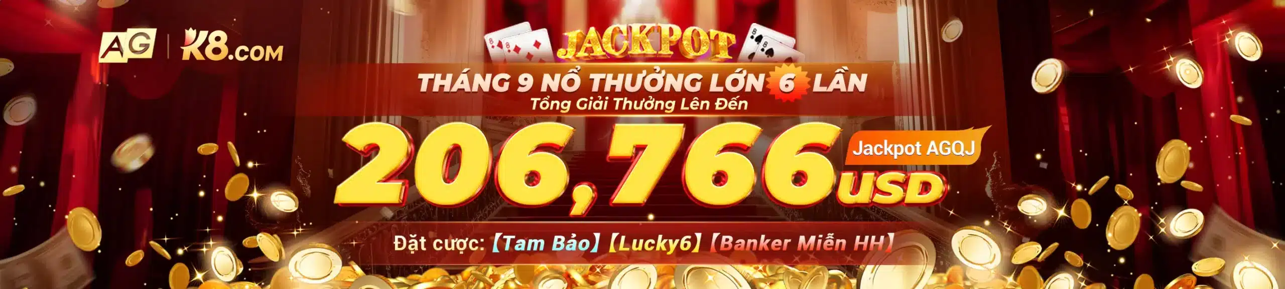 K8bet Jack Pot Banner